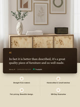 Aurea Burl Three Door Sideboard - Light Wood