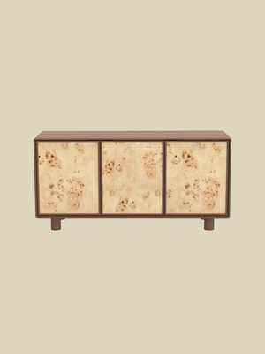 Aurea Burl Three Door Sideboard - Walnut