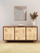 Aurea Burl Three Door Cabinet - Walnut