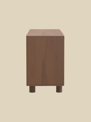 Aurea Burl Three Door Sideboard - Walnut
