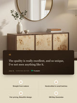 Aurea Burl Three Door Sideboard - Walnut