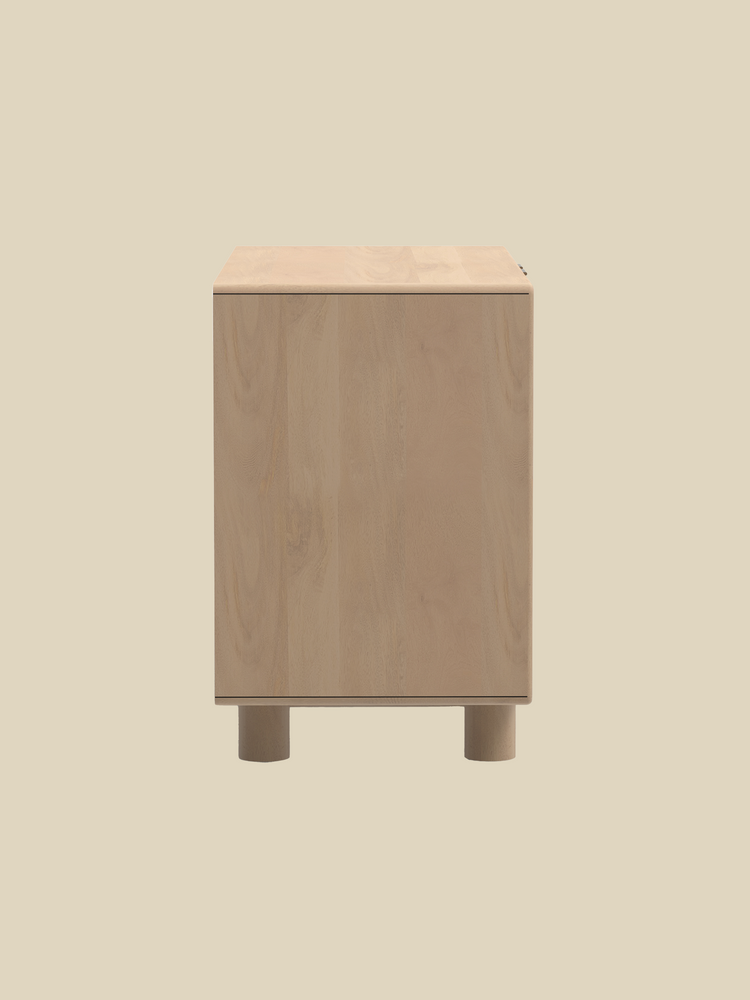 Aurea Burl Two Door Cabinet - Natural
