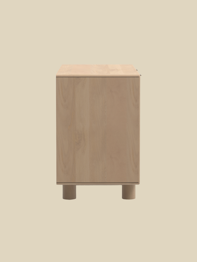 Aurea Burl Two Door Cabinet - Natural