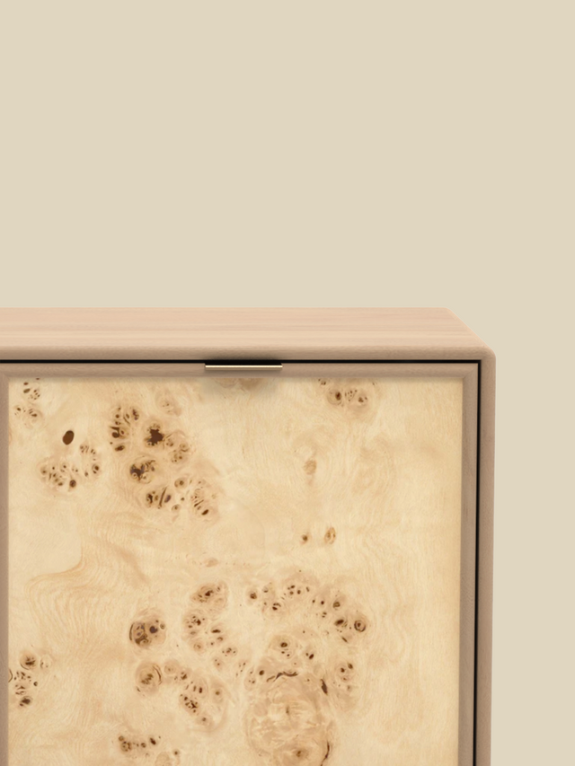 Aurea Burl Two Door Cabinet - Natural
