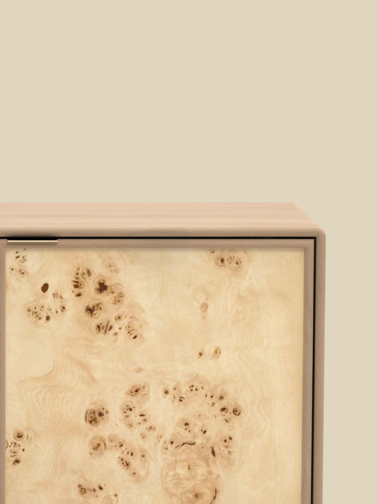 Aurea Burl Two Door Cabinet - Natural