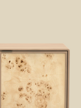 Aurea Burl Two Door Cabinet - Natural