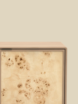 Aurea Burl Two Door Cabinet - Natural