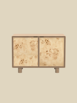 Aurea Burl Two Door Cabinet - Natural