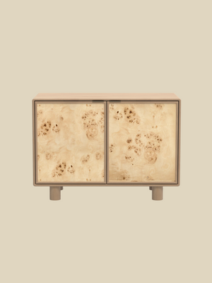 Aurea Burl Two Door Cabinet - Natural