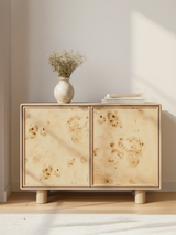 Aurea Burl Two Door Cabinet - Natural