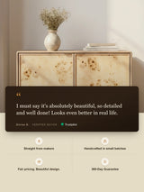 Aurea Burl Two Door Cabinet - Natural