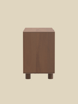 Aurea Burl Two Door Cabinet - Walnut