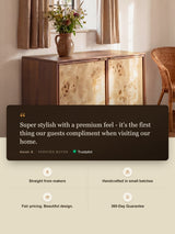 Aurea Burl Two Door Cabinet - Walnut