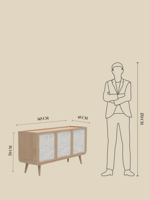 Kael Three Door Sideboard - Light Wood