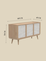 Kael Three Door Sideboard - Light Wood