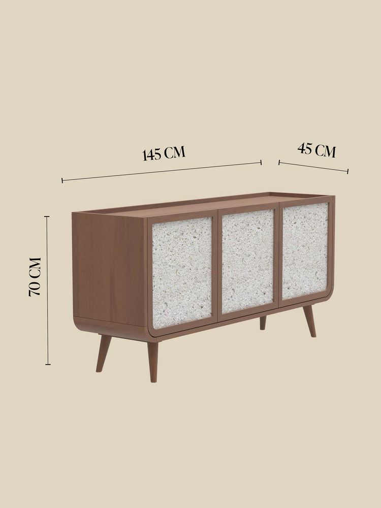 Kael Three Door Sideboard - Walnut