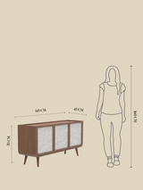 Kael Three Door Sideboard - Walnut