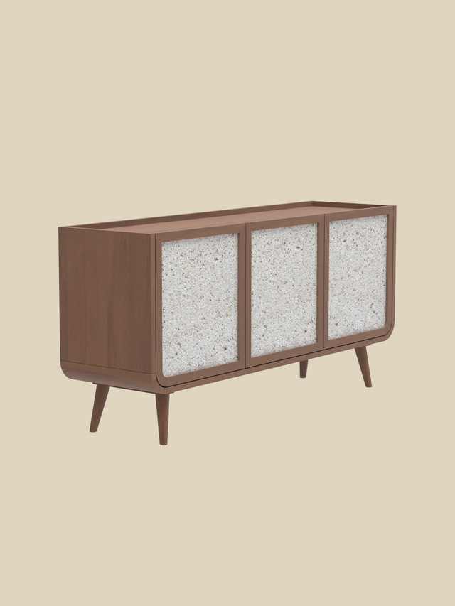 Kael Three Door Cabinet - Walnut