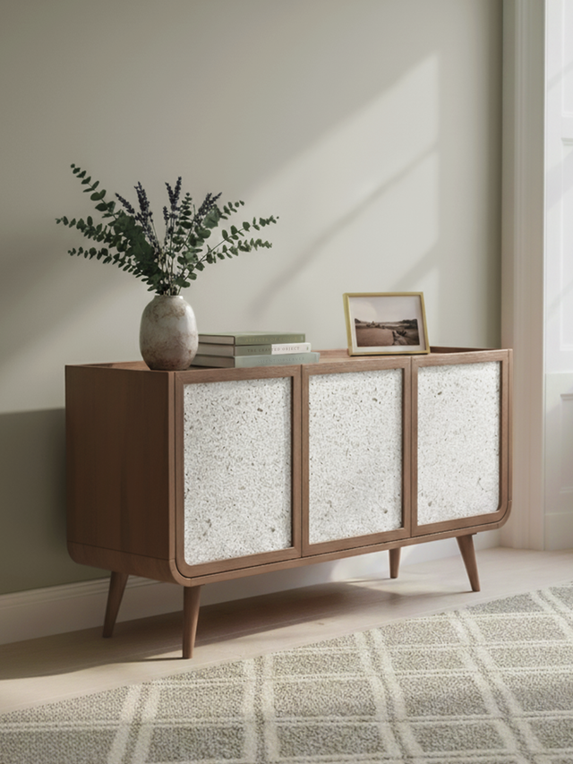 Kael Three Door Cabinet - Walnut