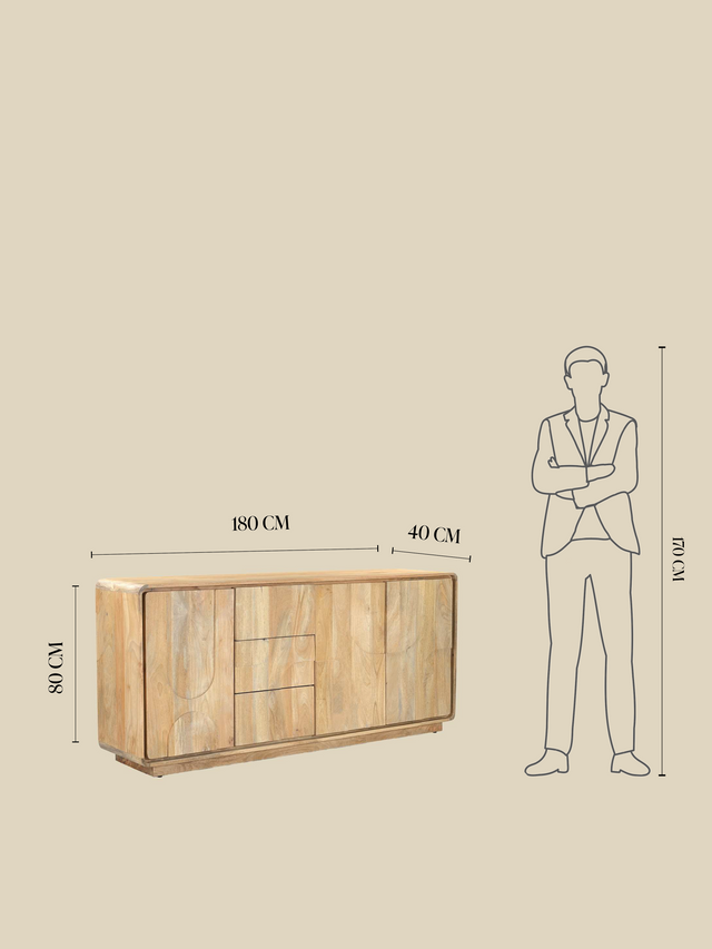 Aura Three Door Cabinet