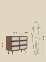 Kael Six Drawer Chest - Walnut