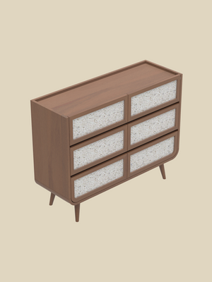 Kael Six Drawer Chest - Walnut