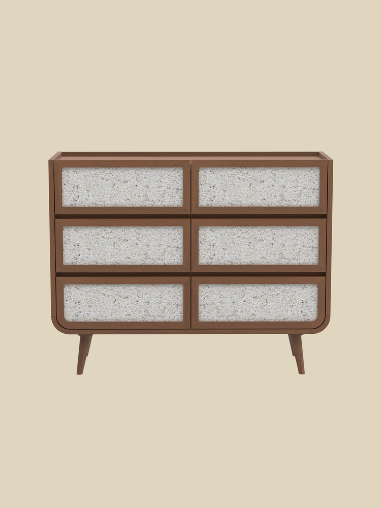 Kael Six Drawer Chest - Walnut