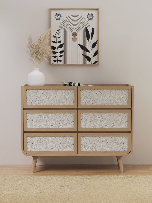 Kael Six Drawer Chest - Natural