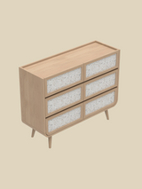 Kael Six Drawer Chest - Natural