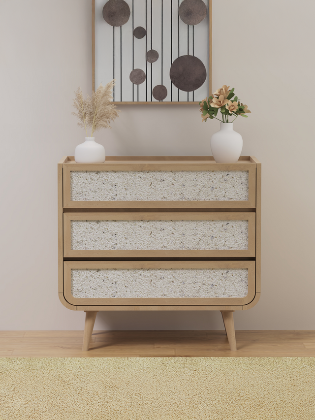 Kael Three Drawer Chest - Natural