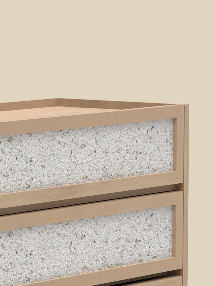 Kael Three Drawer Chest - Natural