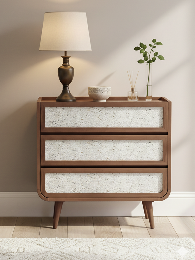 Kael Three Drawer Chest - Walnut