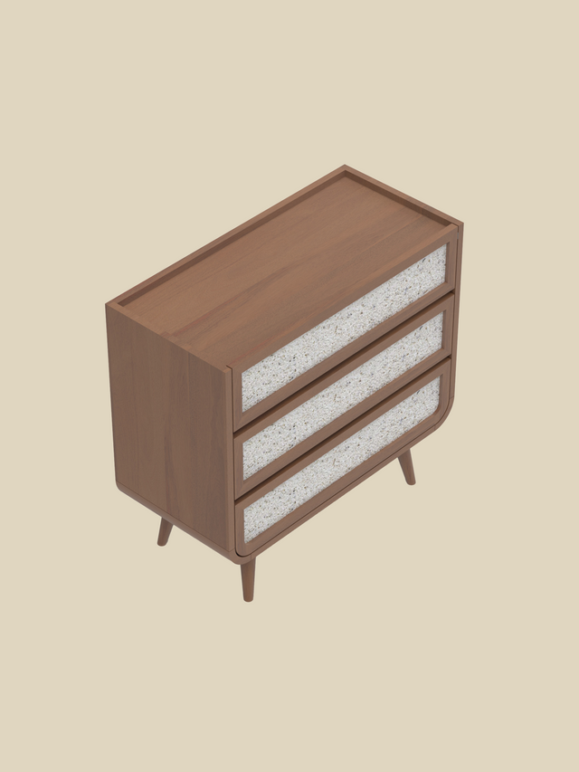 Kael Three Drawer Chest - Walnut
