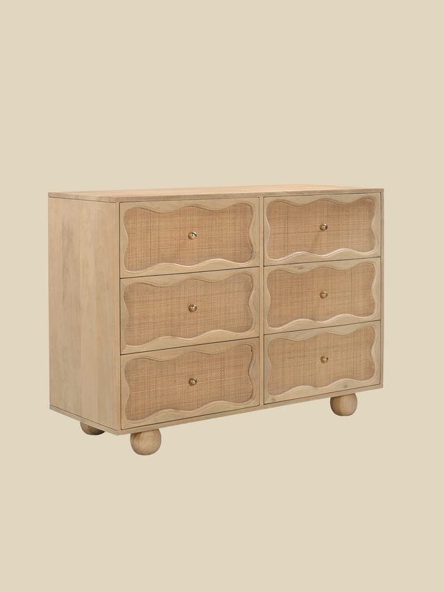 Paxon Six Drawer Chest With Cane