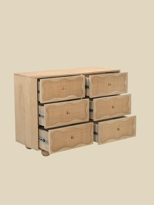Paxon Six Drawer Chest With Cane