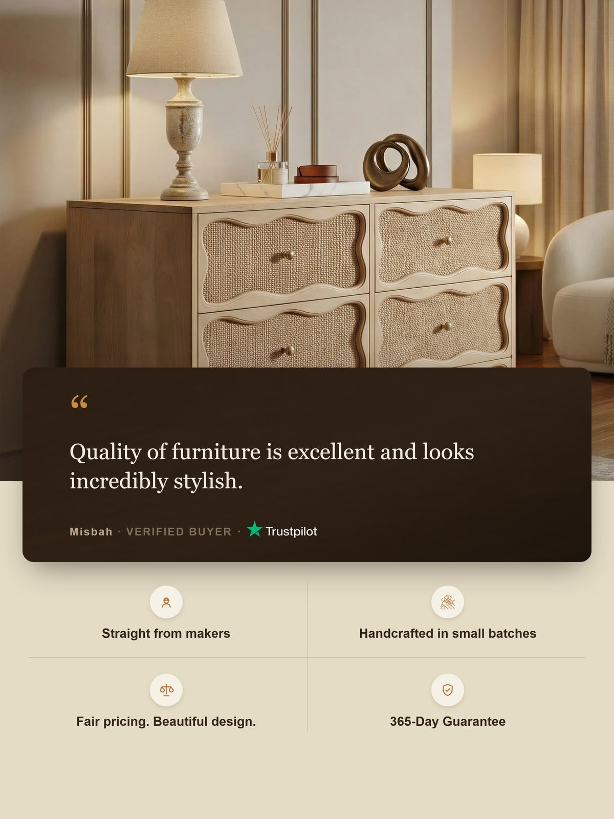 Paxon Six Drawer Chest With Cane