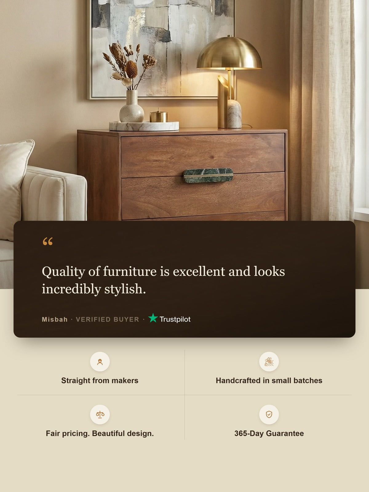 Menlo Four Drawer Wooden Chest