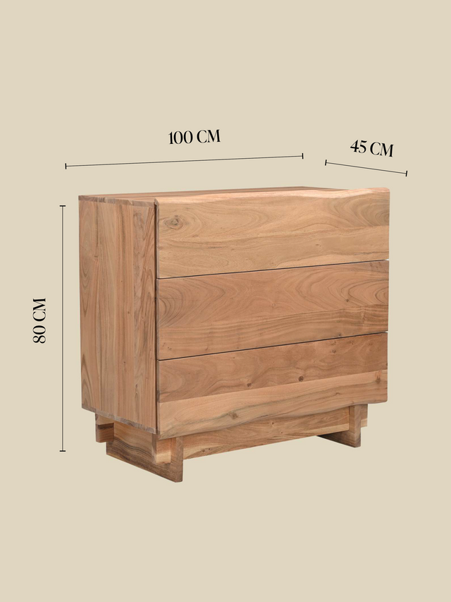 Alder Three Drawer Chest