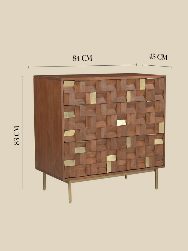 Caspian Three Drawer Chest