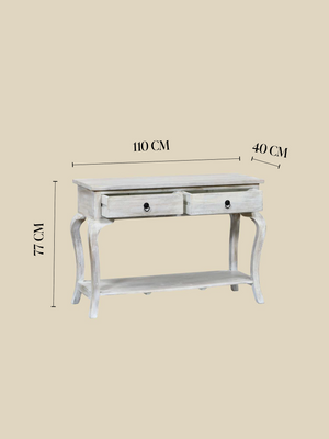 Rustic Haven Console Table - White