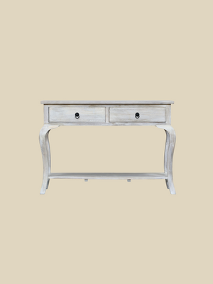 Rustic Haven Console Table - White