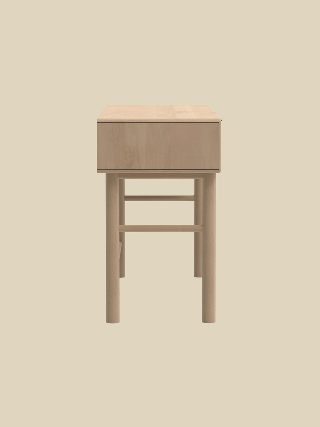 Aurea Burl Two Drawer Console Table - Natural