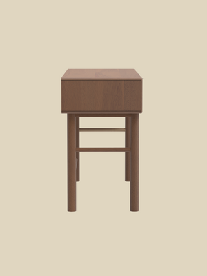 Aurea Burl Two Drawer Console Table - Walnut