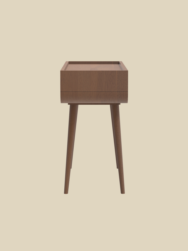 Kael Two Drawer Console Table - Walnut