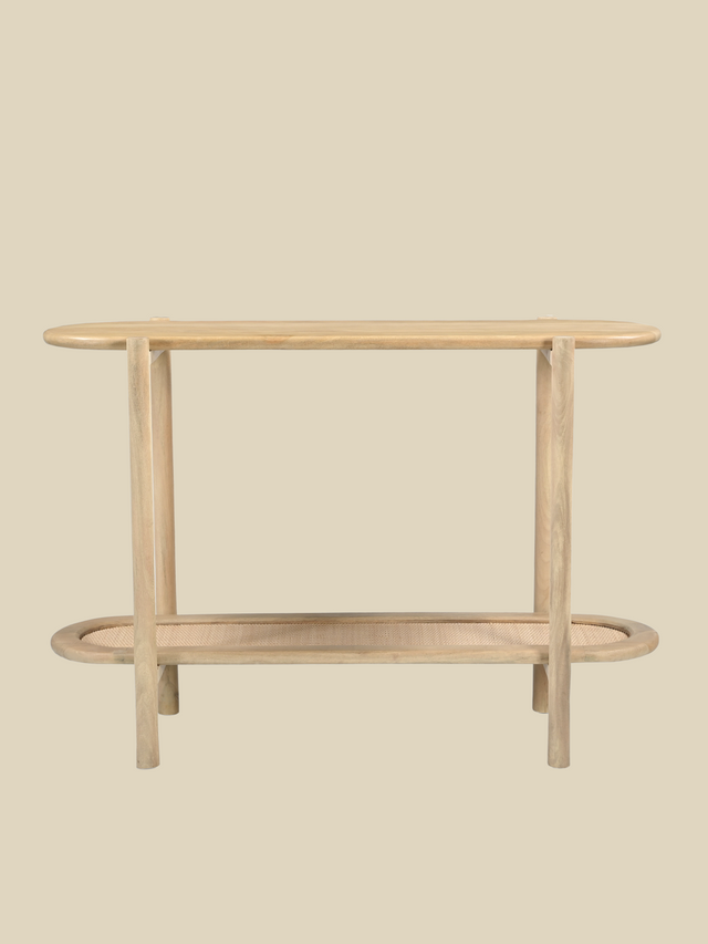 Elora Rattan Console Table