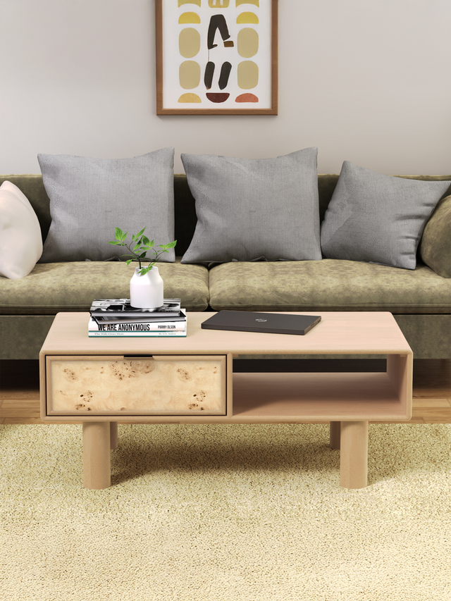 Aurea Burl Coffee Table - Natural