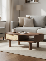 Aurea Burl Coffee Table - Walnut