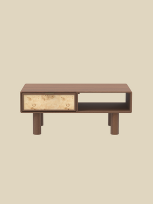 Aurea Burl Coffee Table - Walnut