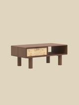 Aurea Burl Coffee Table - Walnut