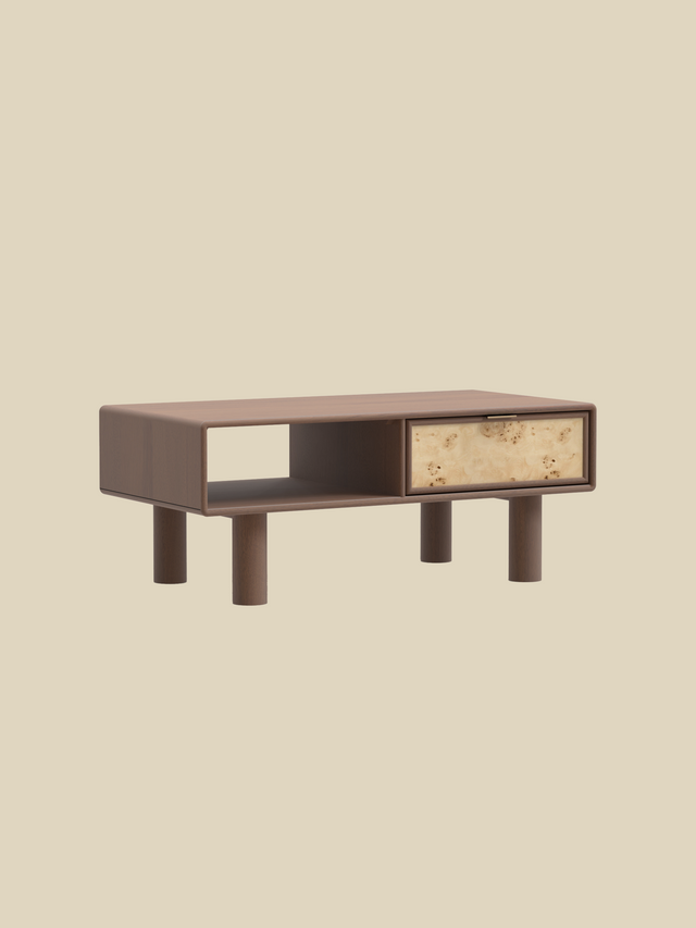 Aurea Burl Coffee Table - Walnut